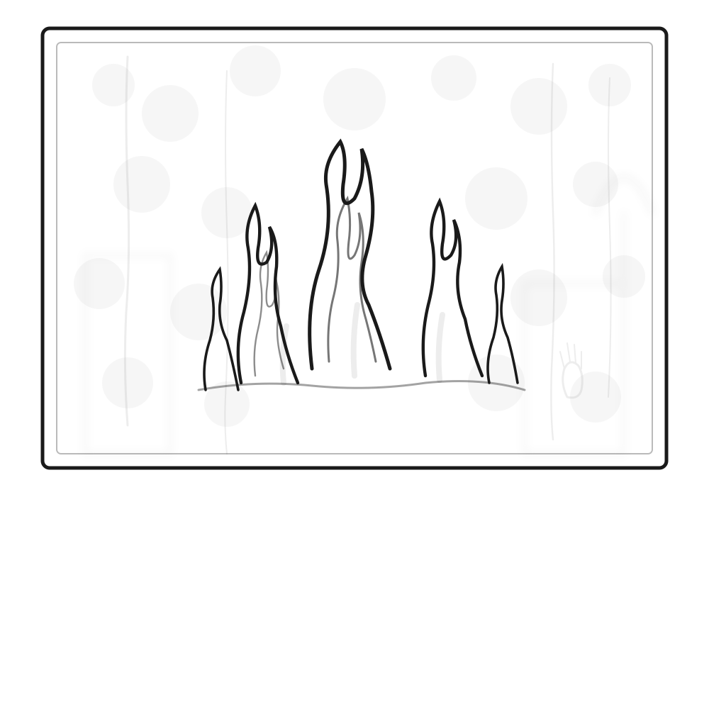 Les flammes dans la buée