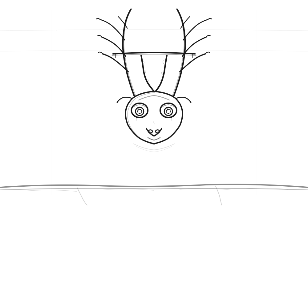 Le cerf au-dessus du lit