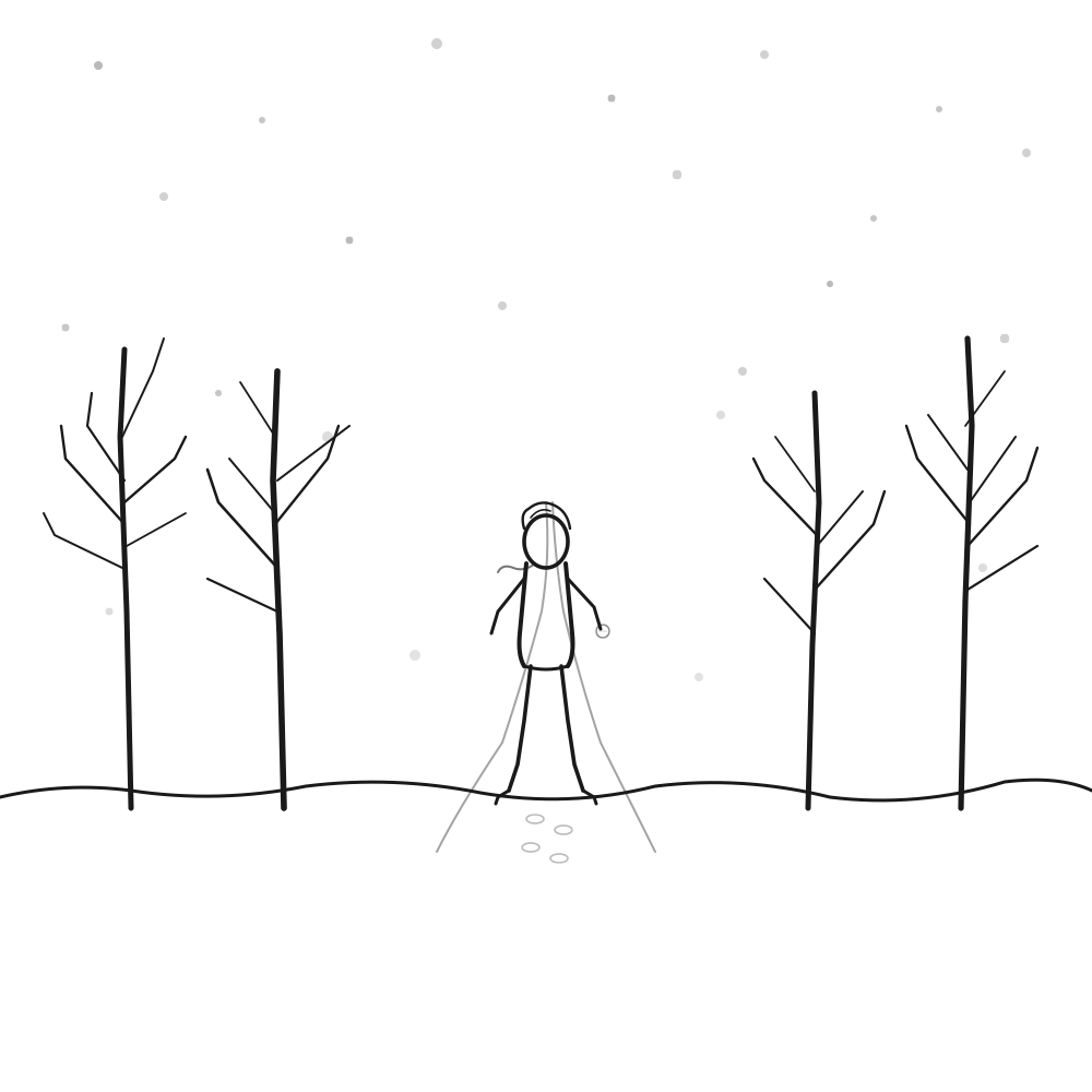 L'enfant dans la neige