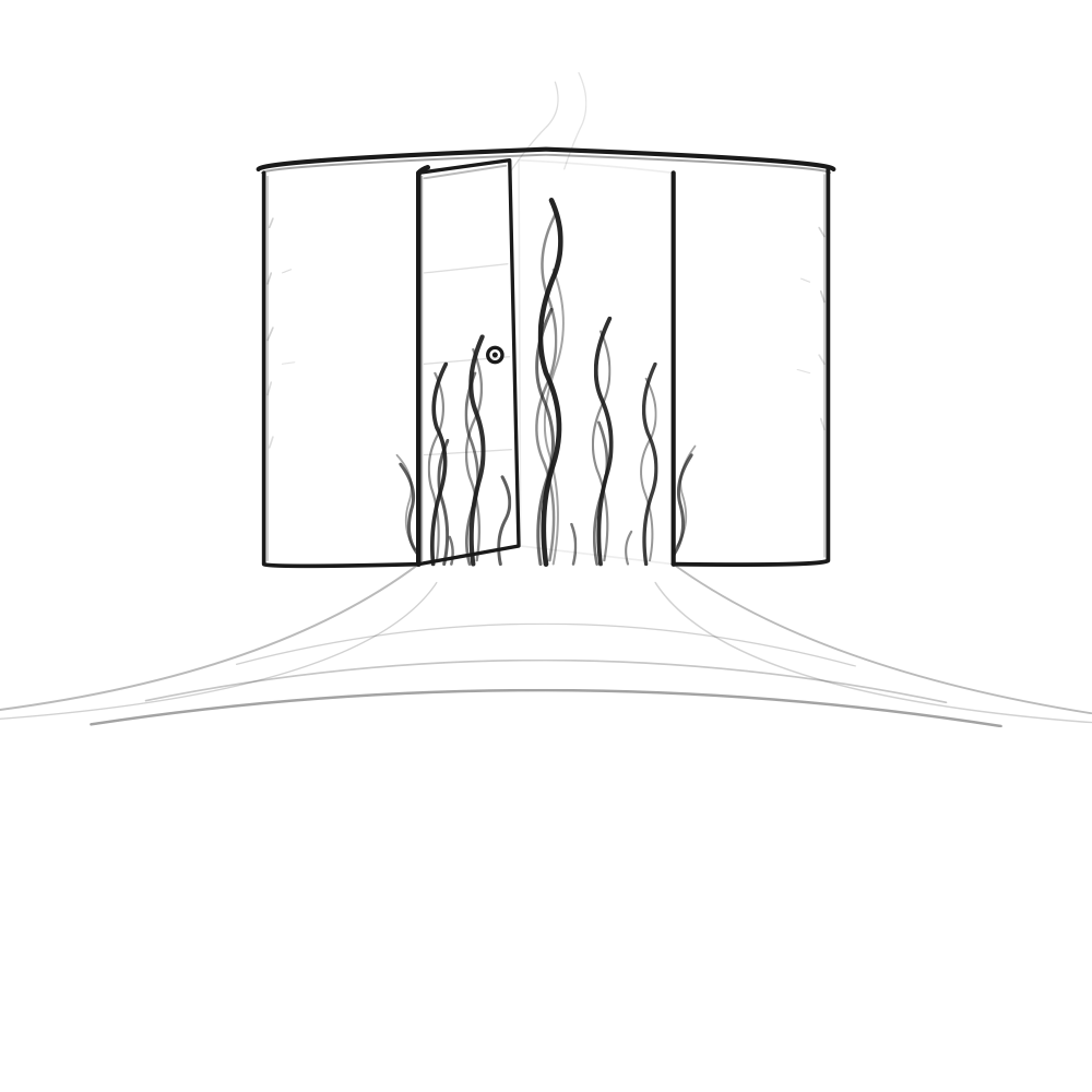 La porte et les flammes